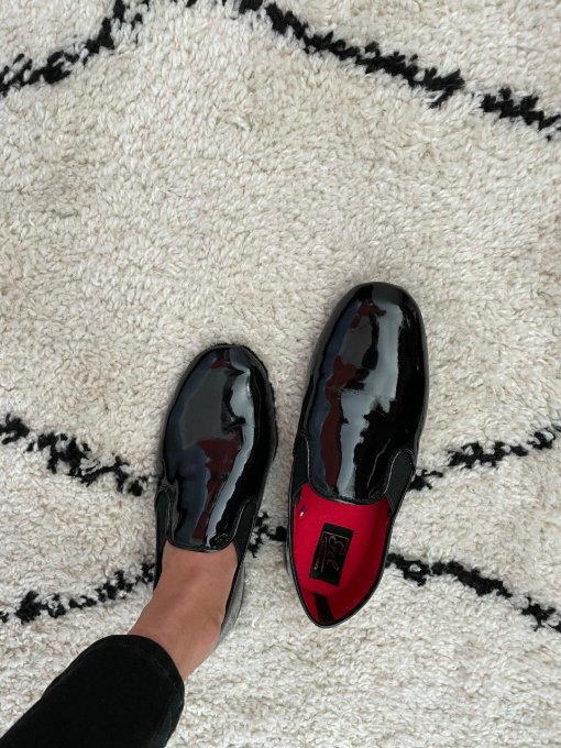 Chaussure d'intérieur PIROU Vernis Noir
