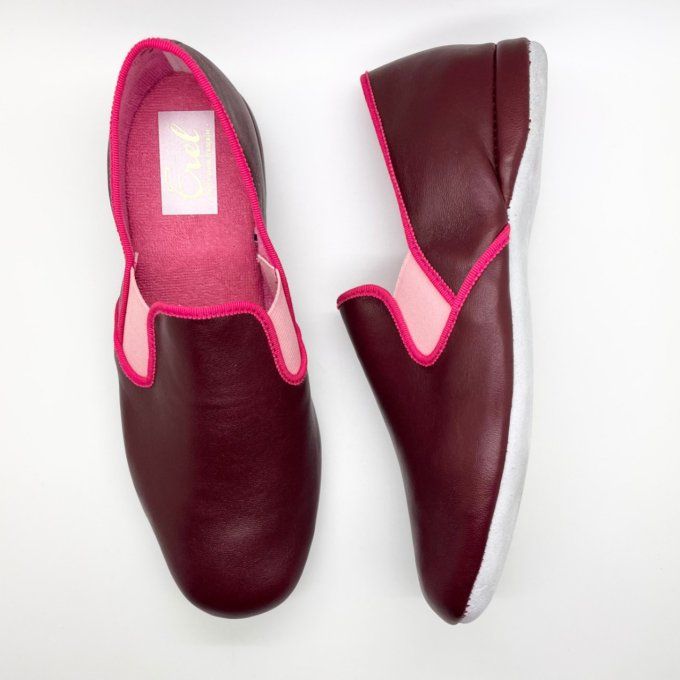 Chaussure d'intérieur PIROU - Griotte