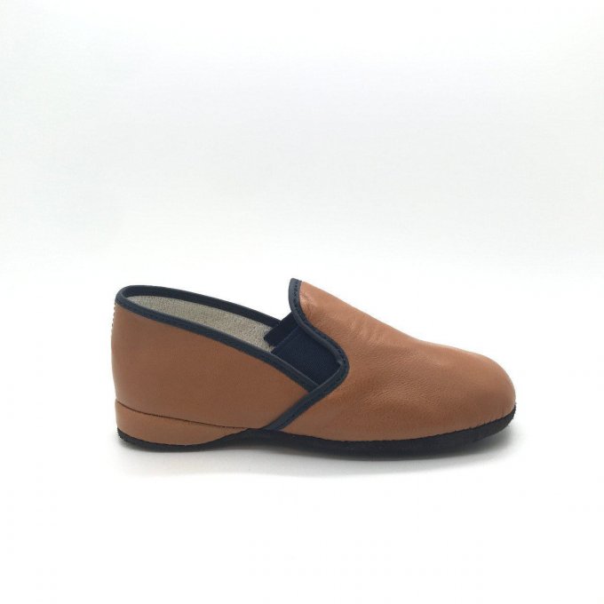 Chaussure d'intérieur PIROU - Junior Camel - 2 couleurs d'élastique