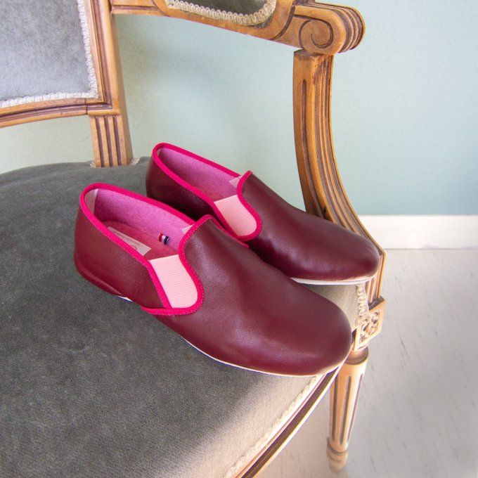 Chaussure d'intérieur PIROU - Griotte 