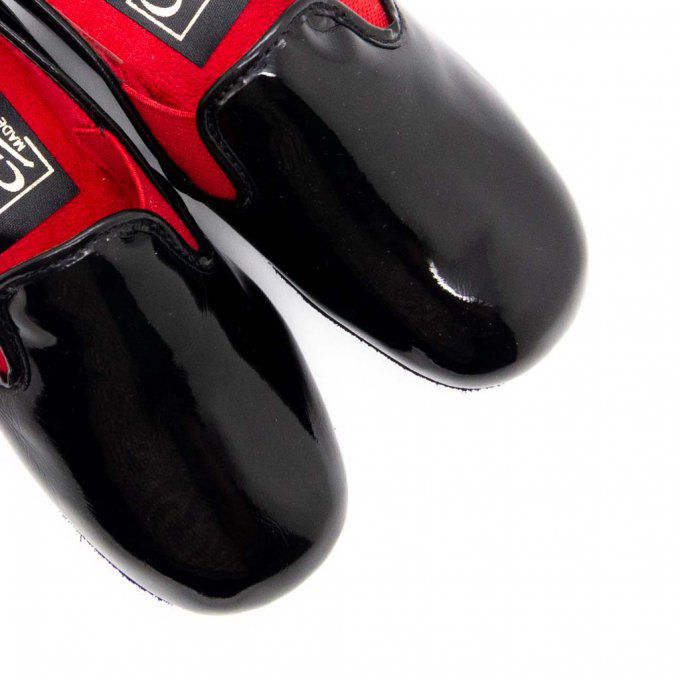Chaussure d'intérieur PIROU - Junior Vernis Noir - 2 couleurs d'élastique
